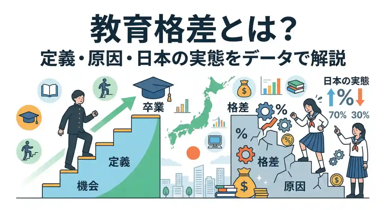 教育格差を表したイラスト